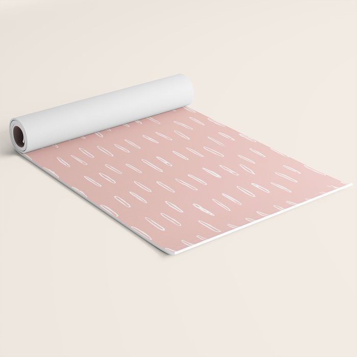 Boho Raindrops Pink Yoga Mat Gallery Image 2