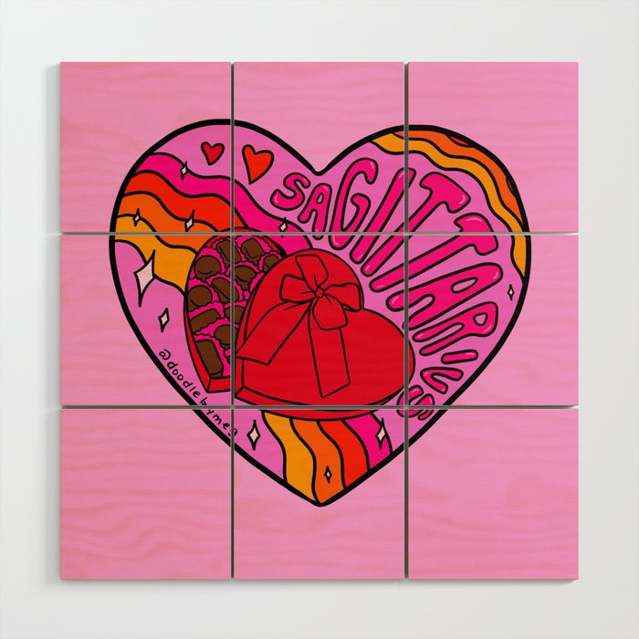 Sagittarius Valentine Wood Wall Art Gallery Image 1