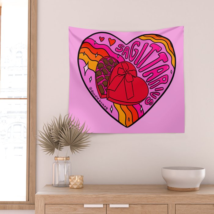 Sagittarius Valentine Wall Tapestry Gallery Image 2