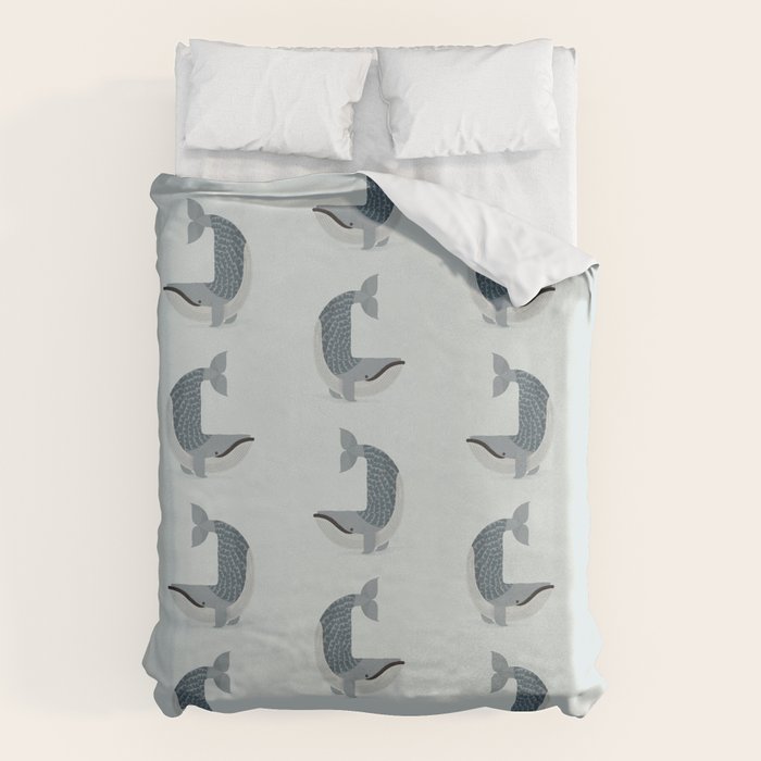 Whimsical Blue Whale Duvet Cover Gallery Image 6