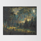 Walking through the fairy forest Throw Blanket Gallery Image 2