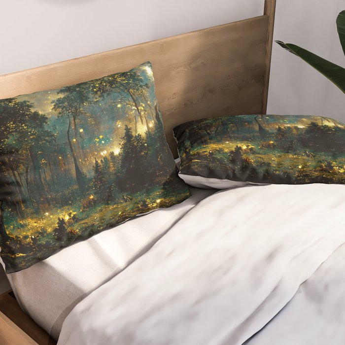 Walking through the fairy forest Pillow Sham Gallery Image 2