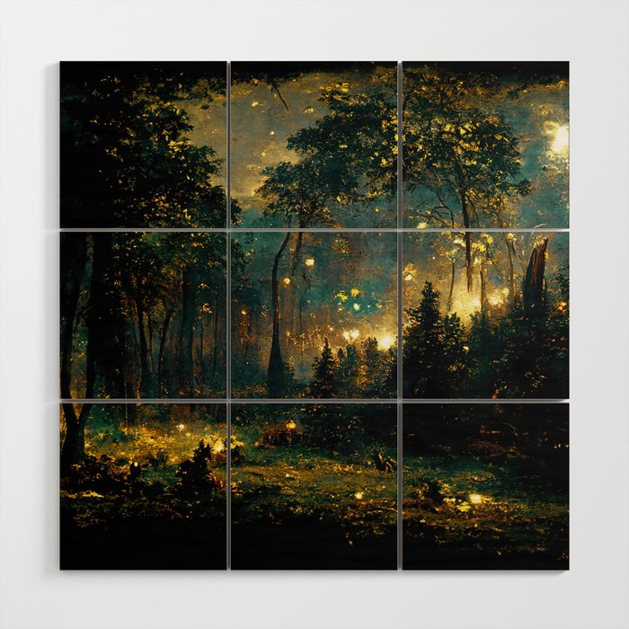 Walking through the fairy forest Wood Wall Art Gallery Image 1