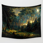 Walking through the fairy forest Wall Tapestry Gallery Image 4