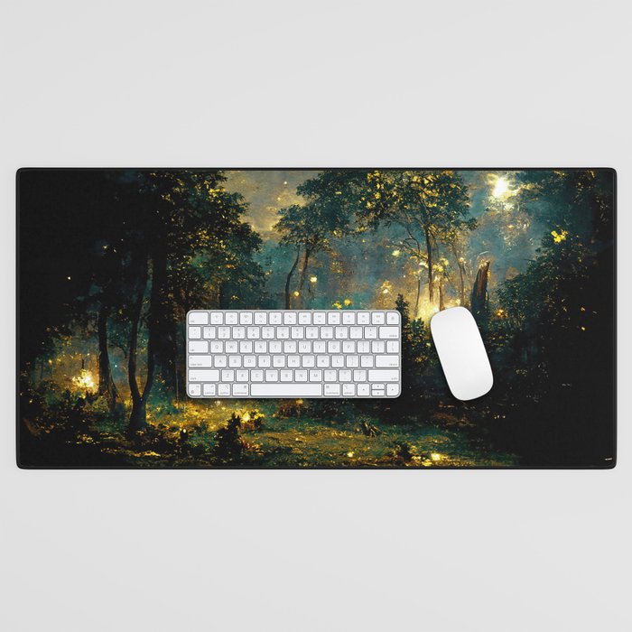 Walking through the fairy forest Desk Mat Gallery Image 1