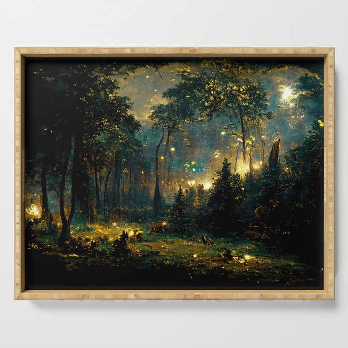 Walking through the fairy forest Serving Tray Gallery Image 1
