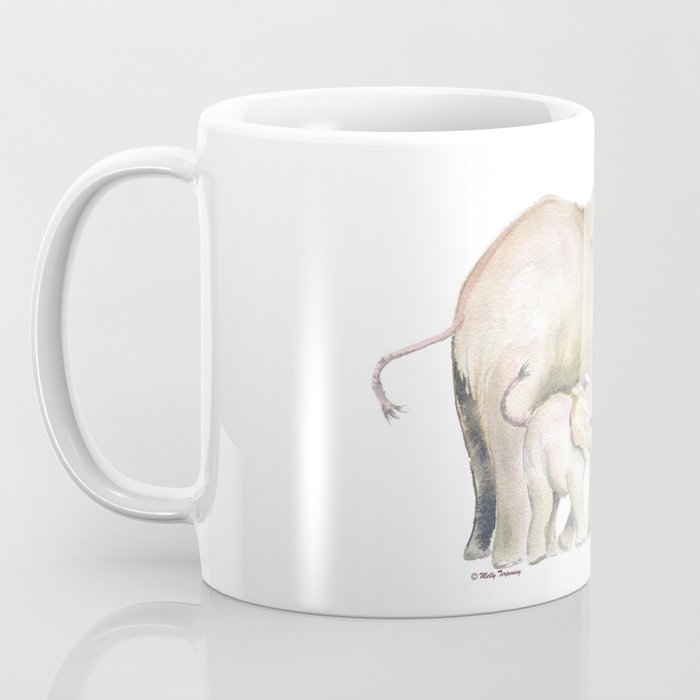 Mom and Baby Elephant 2 Coffee Mug Gallery Image 3