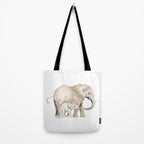 Mom and Baby Elephant 2 Tote Bag Gallery Image 2