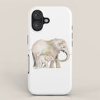 Mom and Baby Elephant 2 iPhone Case Gallery Image 1