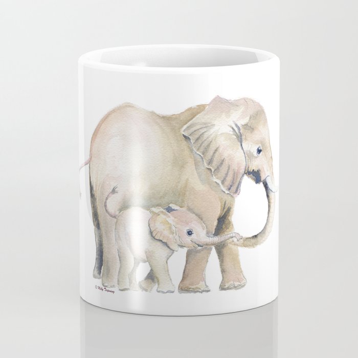 Mom and Baby Elephant 2 Coffee Mug Gallery Image 4