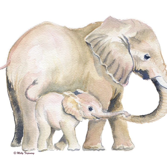 Mom and Baby Elephant 2 Coffee Mug Gallery Image 2