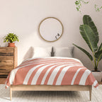Wavy Stripes XLVII - Brick Red Comforter Gallery Image 3