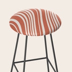Wavy Stripes XLVII - Brick Red Stool Gallery Image 2