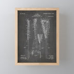Lacrosse Stick Patent - Lacrosse Player Art - Black Chalkboard Mini Art Print Gallery Image 1