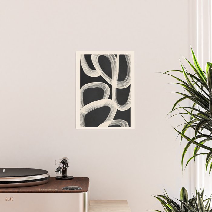 Black and White  Abstract Line Art  2 Poster Gallery Image 2