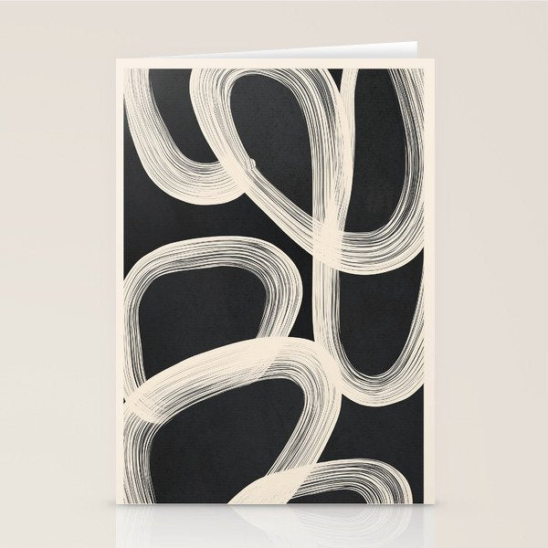Black and White  Abstract Line Art  2 Stationery Card Gallery Image 2