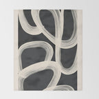 Black and White  Abstract Line Art  2 Throw Blanket Gallery Image 2
