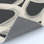Black and White  Abstract Line Art  2 Rug Gallery Image 4