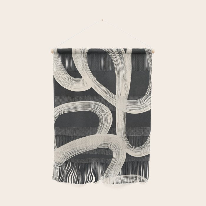 Black and White  Abstract Line Art  2 Wall Hanging Gallery Image 1
