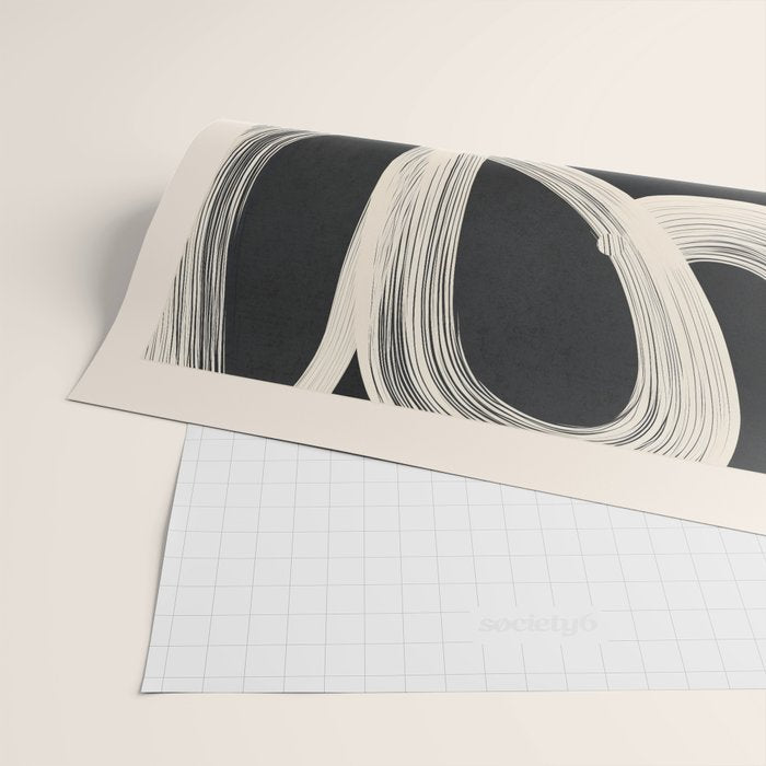 Black and White  Abstract Line Art  2 Wrapping Paper Gallery Image 2