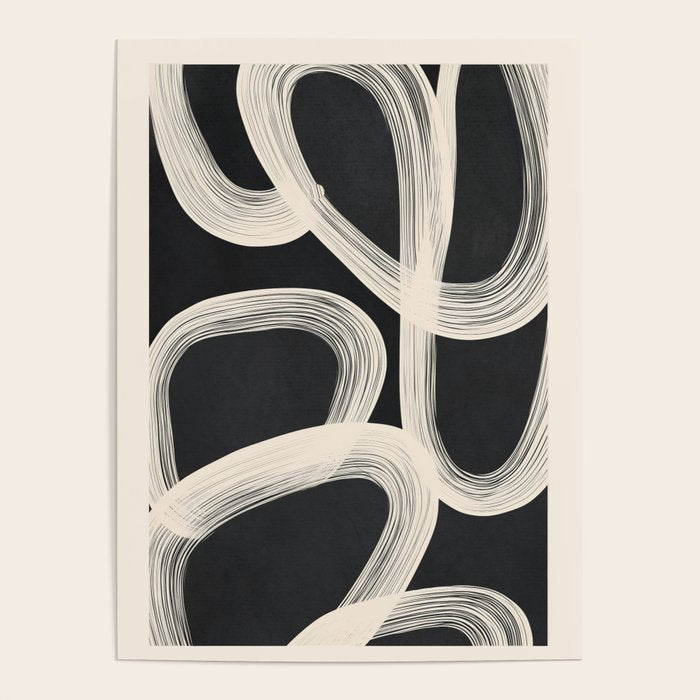 Black and White  Abstract Line Art  2 Poster Gallery Image 1