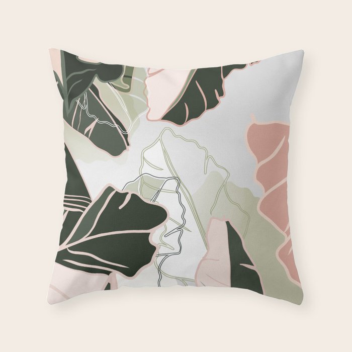 leaves Throw Pillow Gallery Image 6