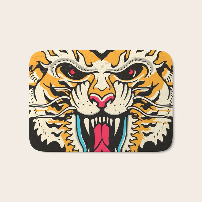 Tiger 3 Eyes Bath Mat Gallery Image 1