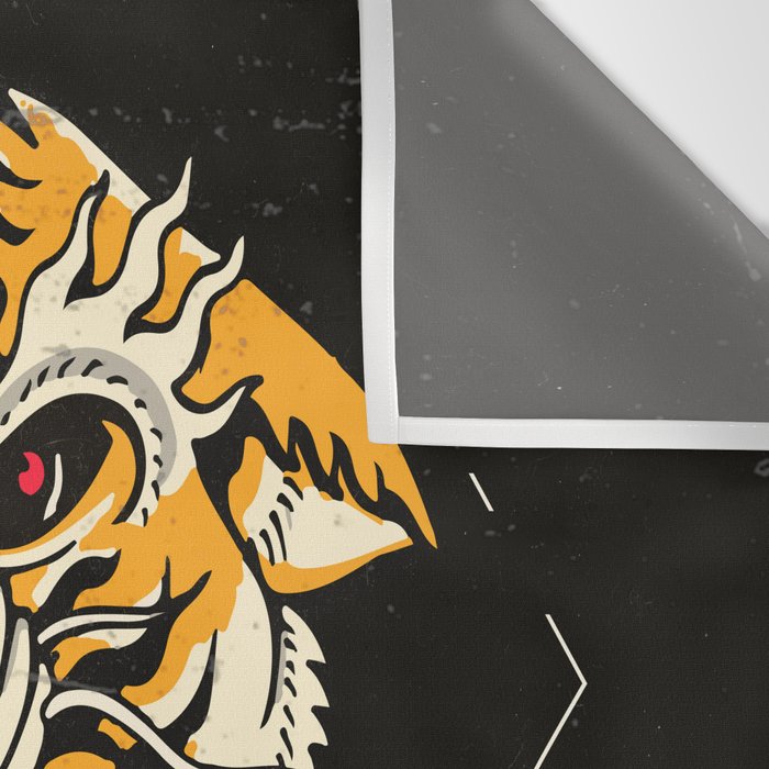 Tiger 3 Eyes Wall Tapestry Gallery Image 3