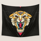 Tiger 3 Eyes Wall Tapestry Gallery Image 4