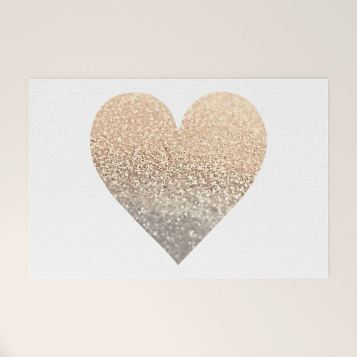 GOLD HEART Welcome Mat Gallery Image 1