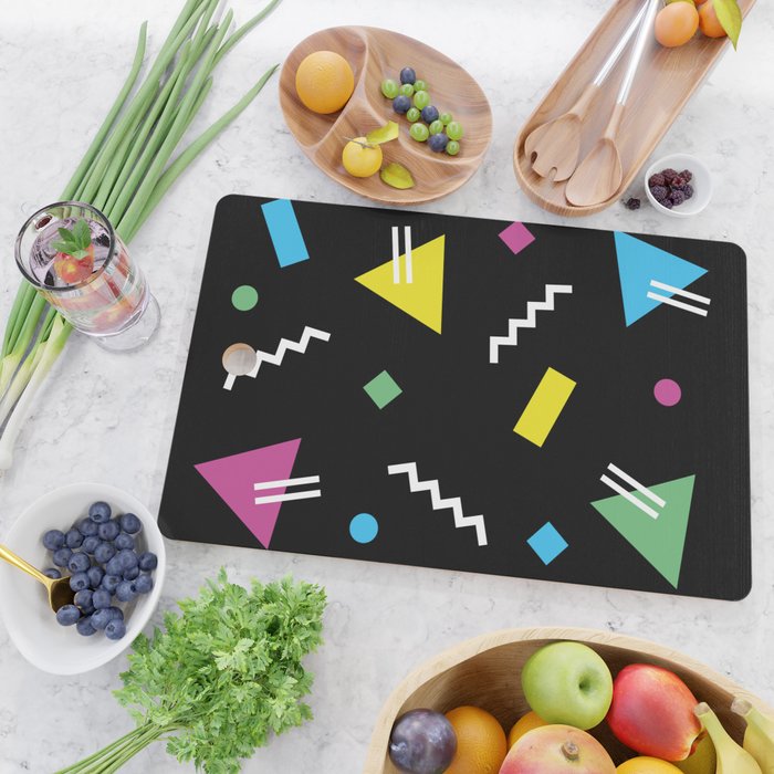 Memphis pattern 62 - 80s / 90s Retro Cutting Board Gallery Image 2