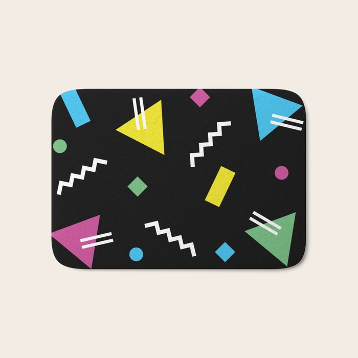 Memphis pattern 62 - 80s / 90s Retro Bath Mat Gallery Image 1