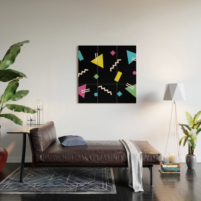 Memphis pattern 62 - 80s / 90s Retro Wood Wall Art Gallery Image 2