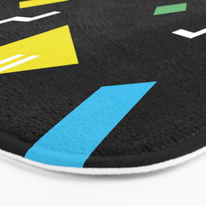 Memphis pattern 62 - 80s / 90s Retro Bath Mat Gallery Image 3