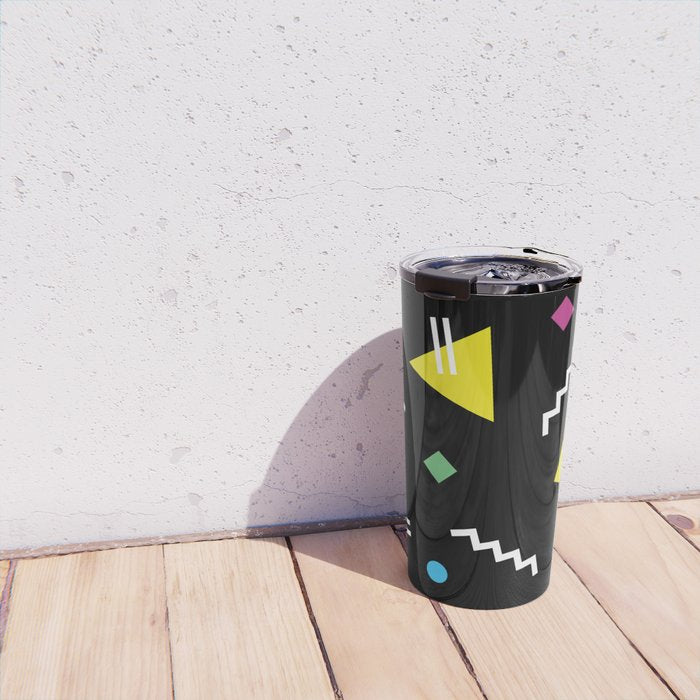 Memphis pattern 62 - 80s / 90s Retro Travel Mug Gallery Image 4