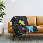 Memphis pattern 62 - 80s / 90s Retro Throw Blanket Gallery Image 1