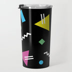 Memphis pattern 62 - 80s / 90s Retro Travel Mug Gallery Image 3