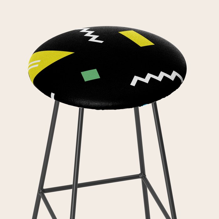 Memphis pattern 62 - 80s / 90s Retro Stool Gallery Image 2