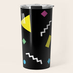 Memphis pattern 62 - 80s / 90s Retro Travel Mug Gallery Image 1