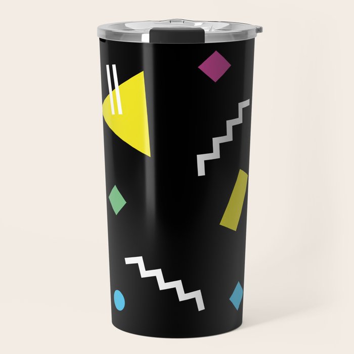 Memphis pattern 62 - 80s / 90s Retro Travel Mug Gallery Image 1