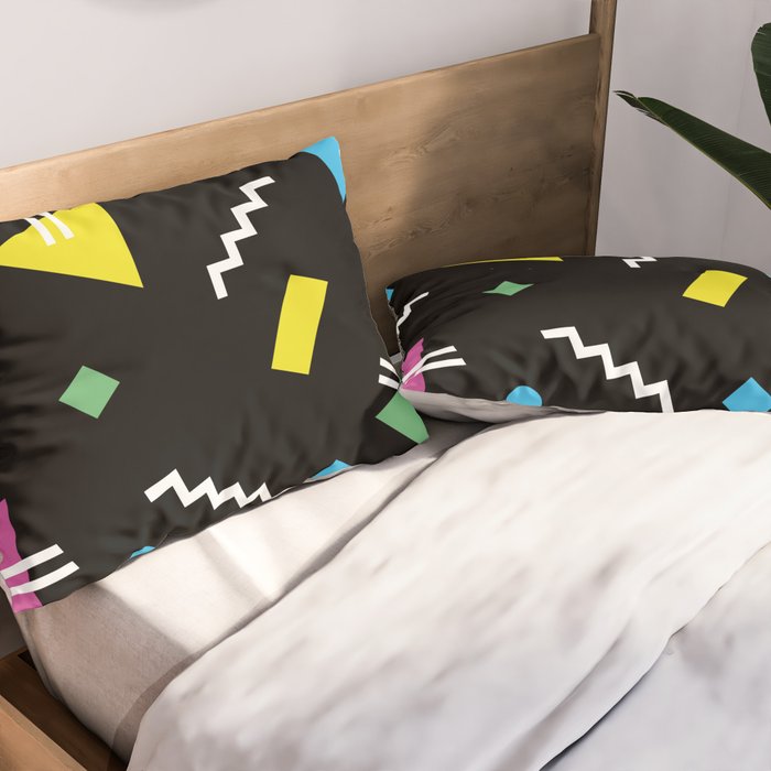 Memphis pattern 62 - 80s / 90s Retro Pillow Sham Gallery Image 2