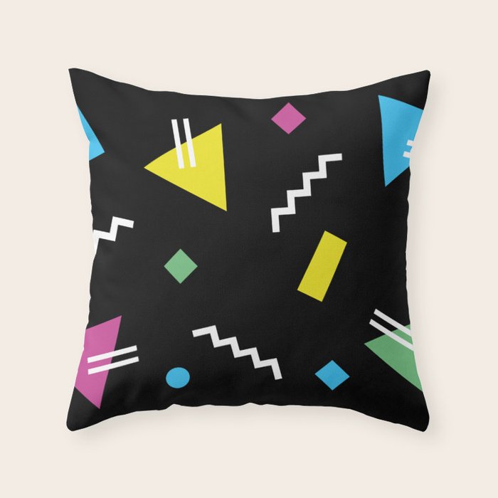 Memphis pattern 62 - 80s / 90s Retro Throw Pillow Gallery Image 1