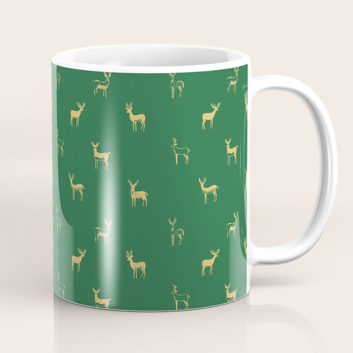 Christmas reindeer animal art pattern Coffee Mug Gallery Image 1