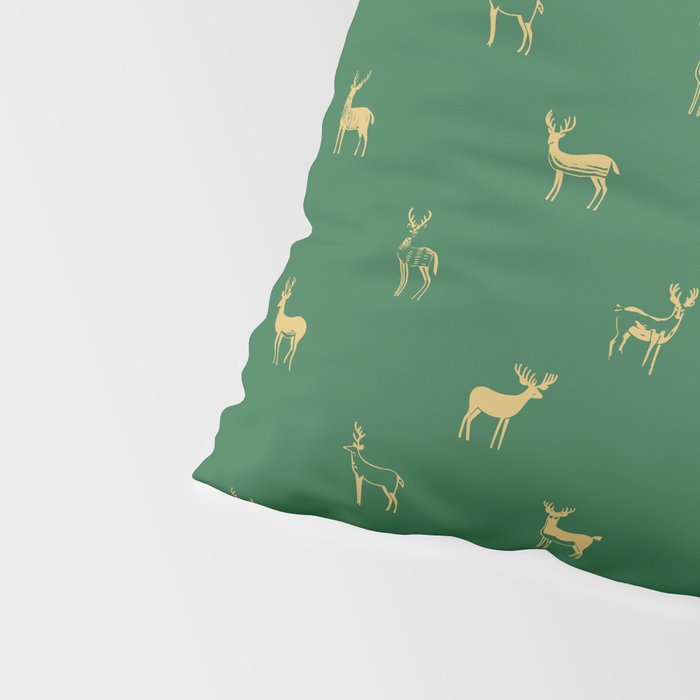 Christmas reindeer animal art pattern Pillow Sham Gallery Image 4
