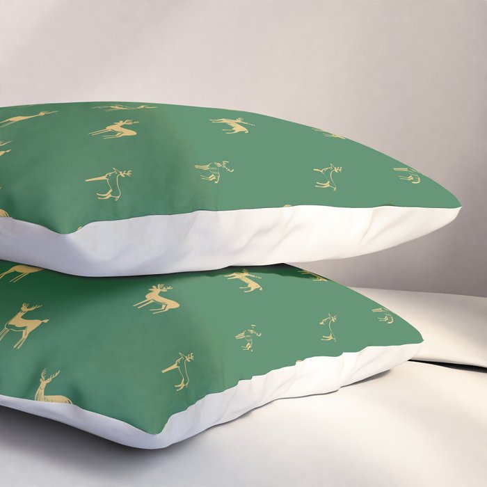 Christmas reindeer animal art pattern Pillow Sham Gallery Image 3