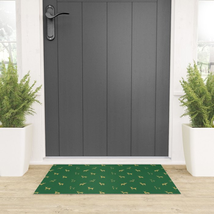 Christmas reindeer animal art pattern Welcome Mat Gallery Image 3