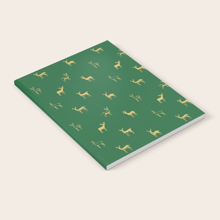 Christmas reindeer animal art pattern Notebook Gallery Image 1