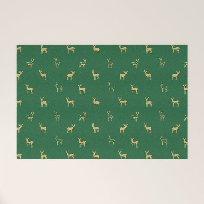 Christmas reindeer animal art pattern Welcome Mat Gallery Image 1