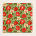 Strawberry Pattern - Amalfi Coast Cocktails Wood Wall Art Gallery Image 1