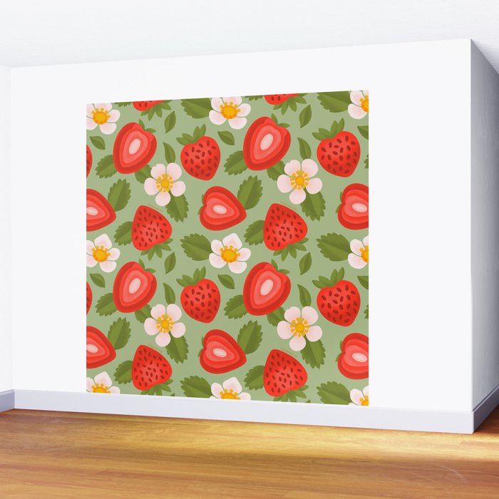 Strawberry Pattern - Amalfi Coast Cocktails Wall Mural Gallery Image 2